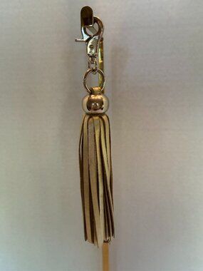 Russlel+Hazel Gold Leather Tassel
